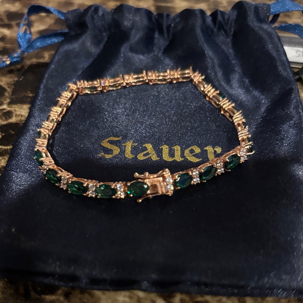 Stauer Emerald Green Tennis Bracelet